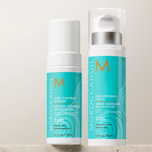 Dúo Moroccanoil Espuma Control de Rizos y Crema Modeladora para Rizos